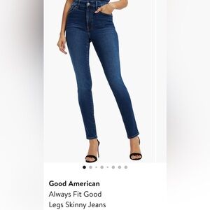 Good American Dark Indigo High-Rise Skinny Jeans